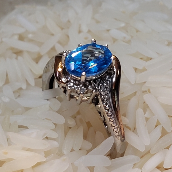 10K Gold And Sterling Alwand Vahan Topaz Ring - Picture 6 of 12